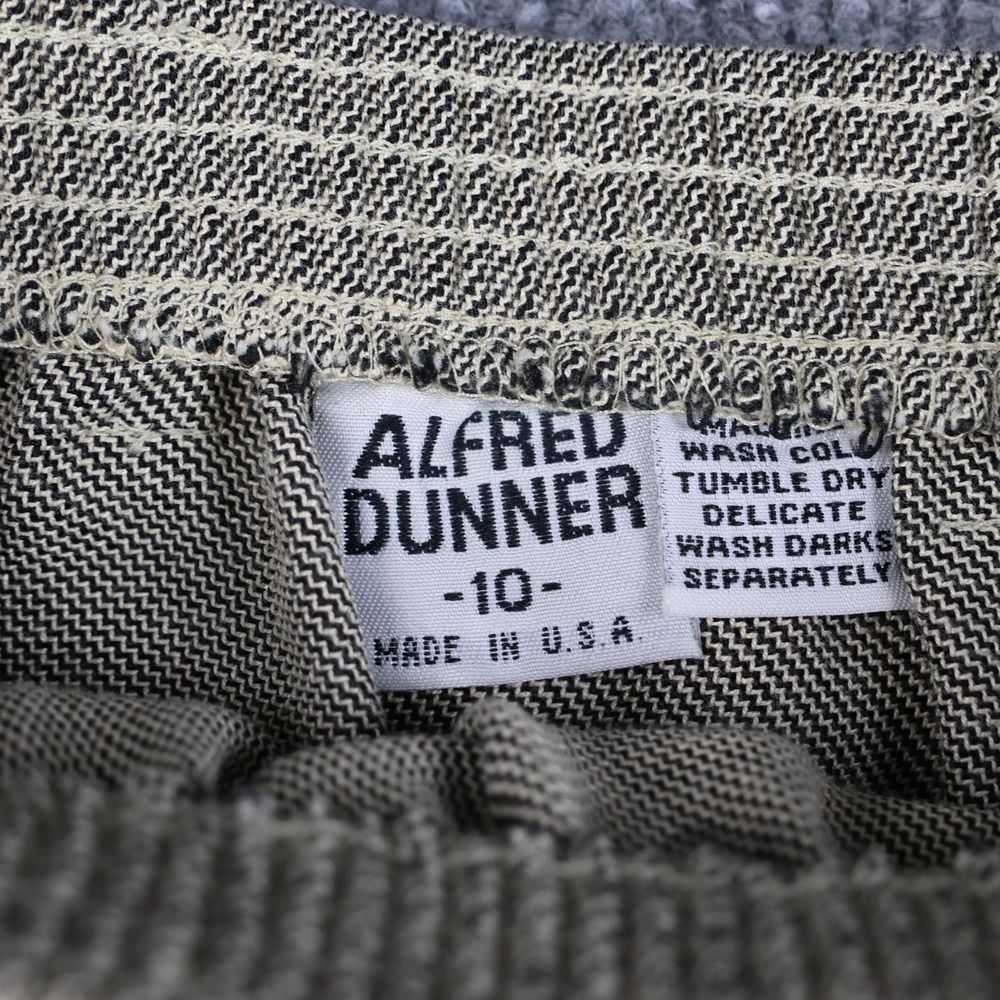 Alfred Dunner Skirt Womens 10 Khaki Elastic Waist Pockets Back Vent Made USA - Picture 7 of 10